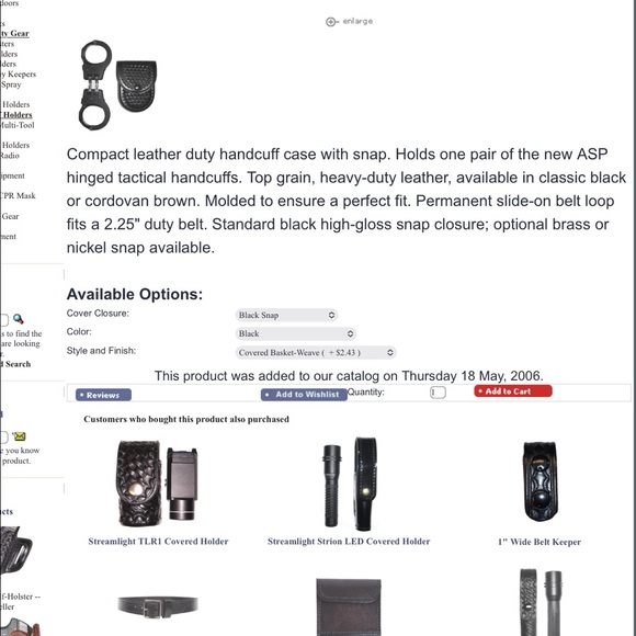 Stallion Leather handcuff case NWT
ASP Tactical Hinged Handcuff Holder [HASP] - Picture 6 of 6